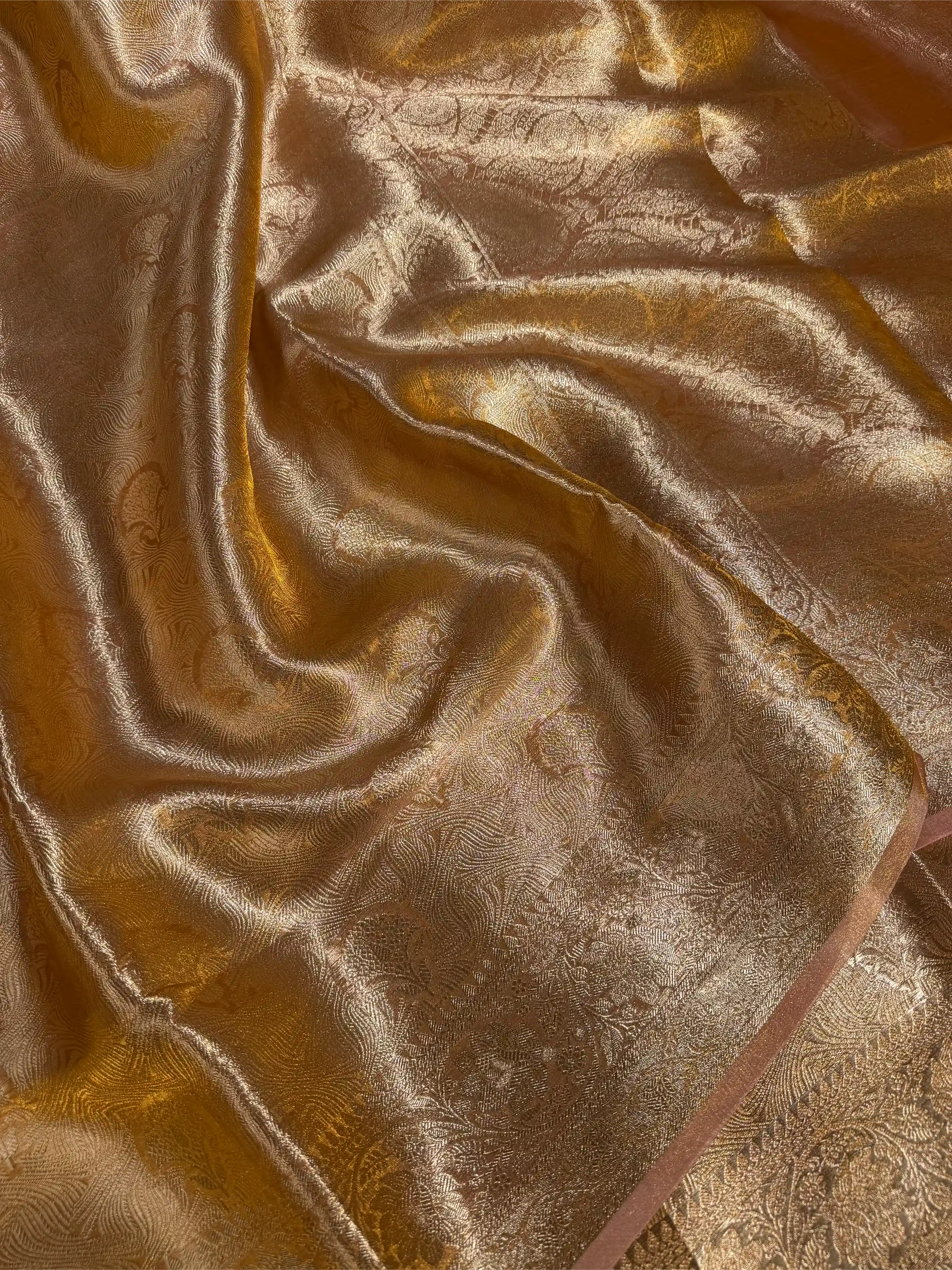 Dual Shaded Brocade Tissue Silk Embossed Banarasi Saree