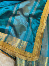 Cobalt Blue Maharani Tissue Silk Saree