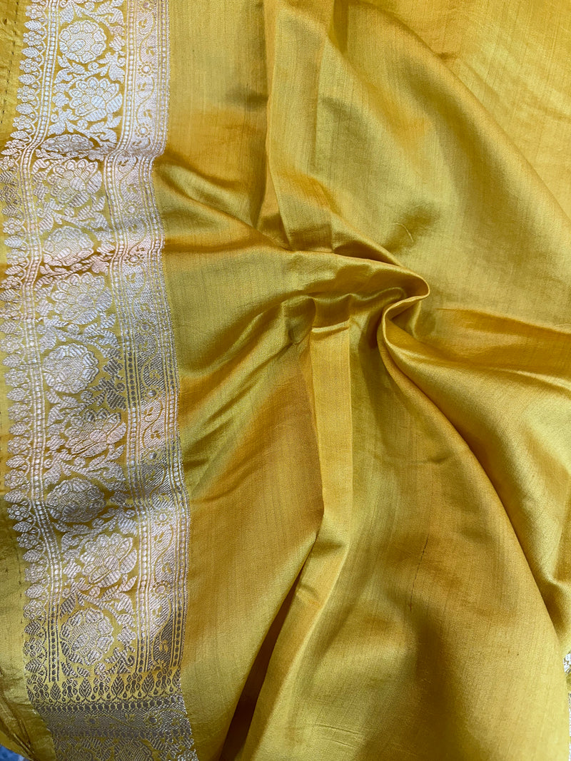 Dark Mustard Pure Chiniya Silk