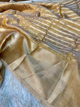 Eccentric Copper Gold Tissue Silk Banarasi Saree