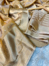 Eccentric Copper Gold Tissue Silk Banarasi Saree
