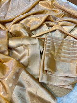 Eccentric Copper Gold Tissue Silk Banarasi Saree