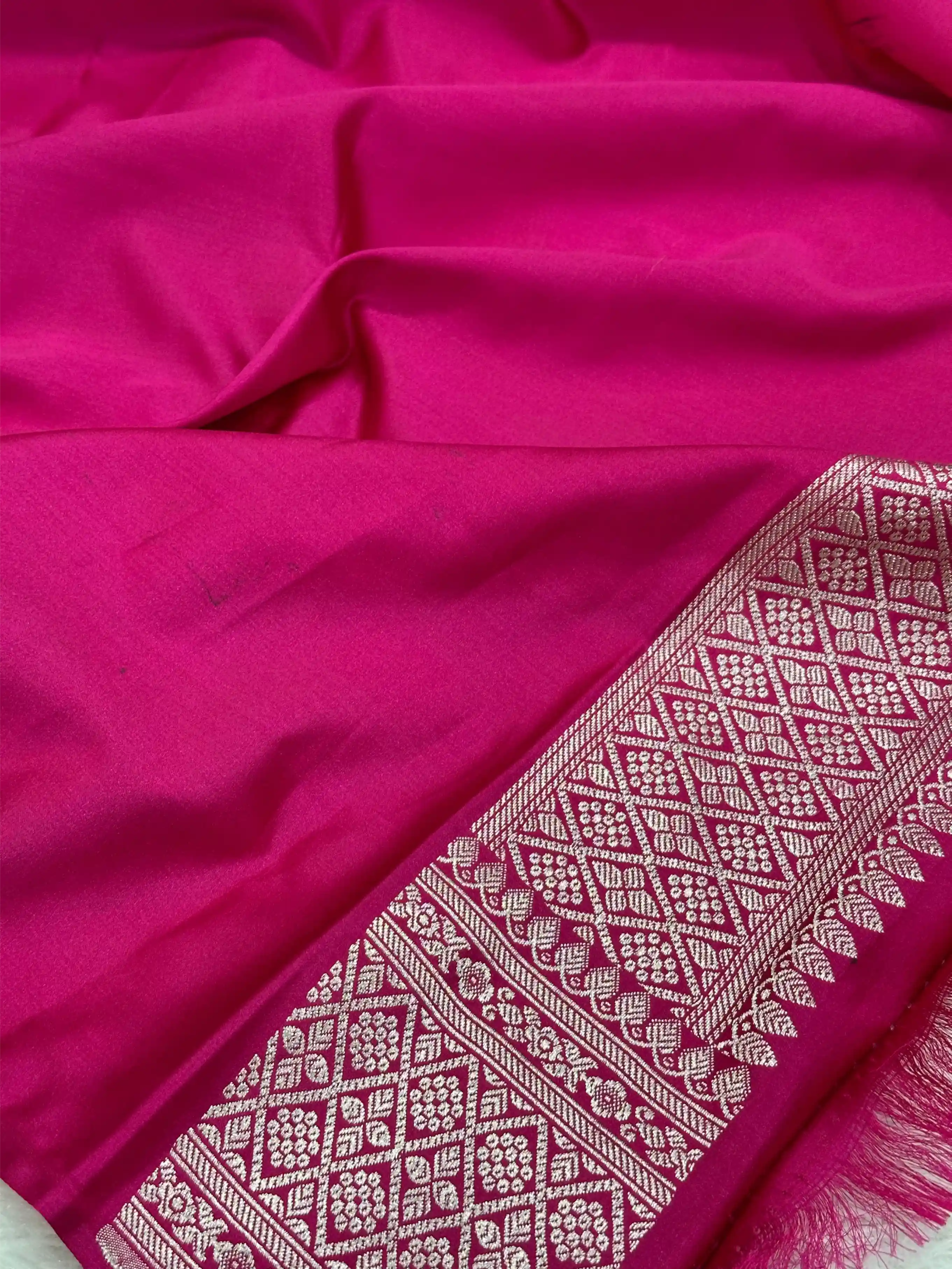 Orange Mashru Katan Silk Buta Work Banarasi Saree