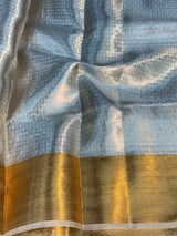Eccentric Pure Tissue Silk Embossed Brocade Weave Banarasi Saree