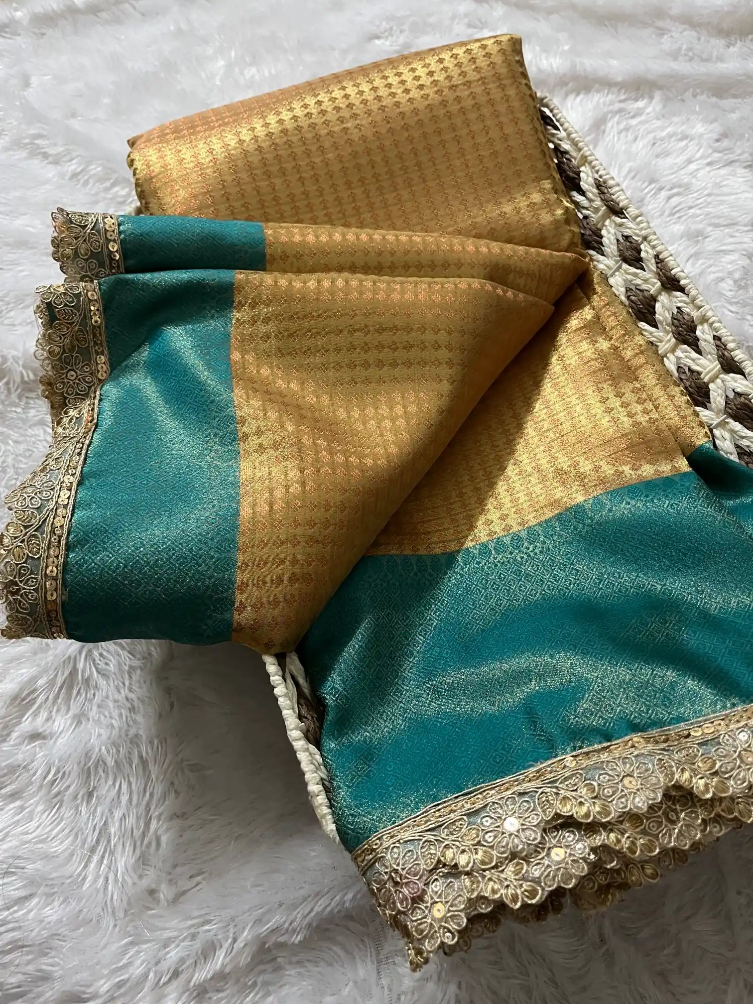 Eccentric Soft Silk Designer Lace Work Banarasi Saree