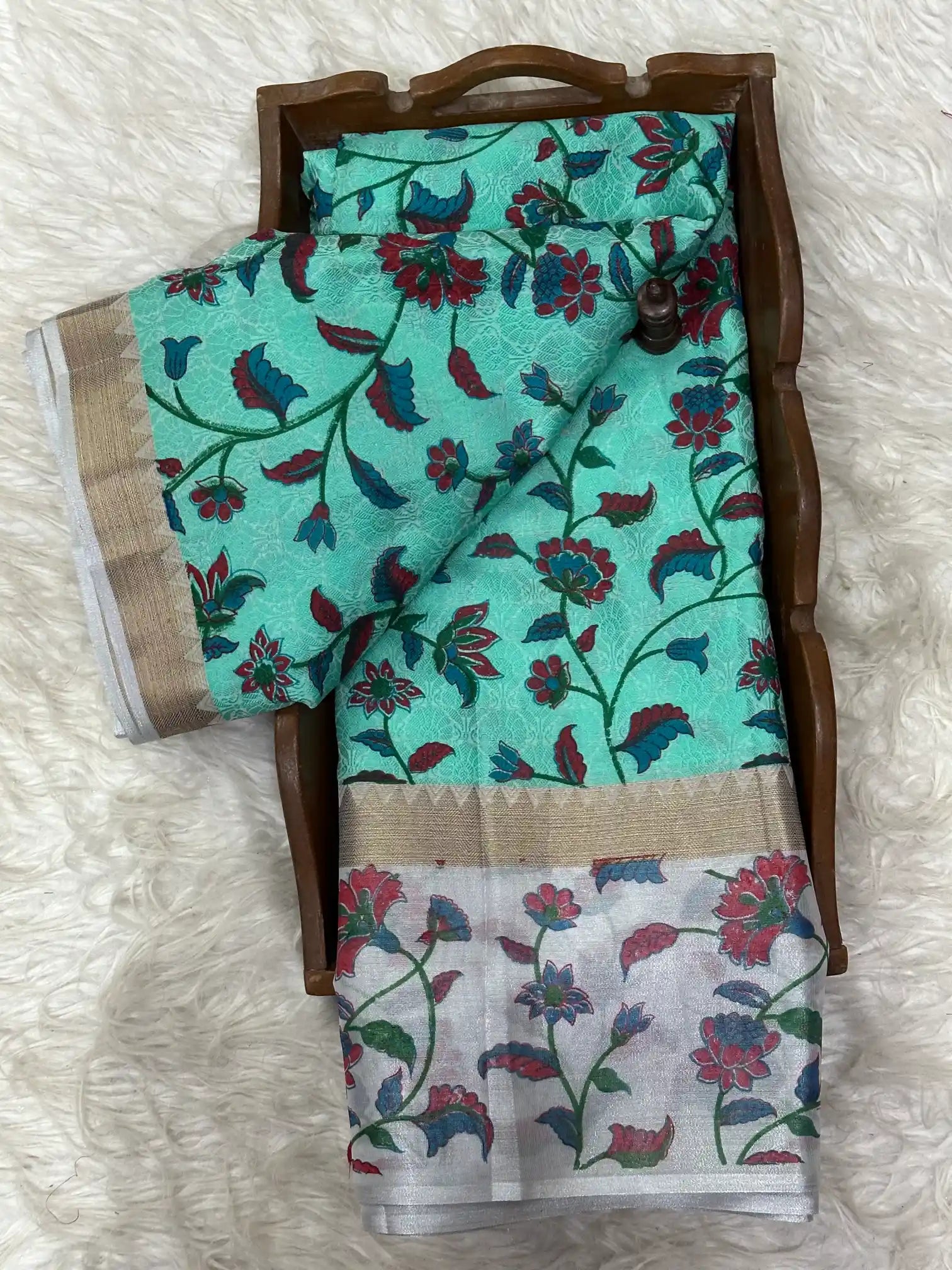 Eccentric Soft Silk Designer Printed Banarasi Saree
