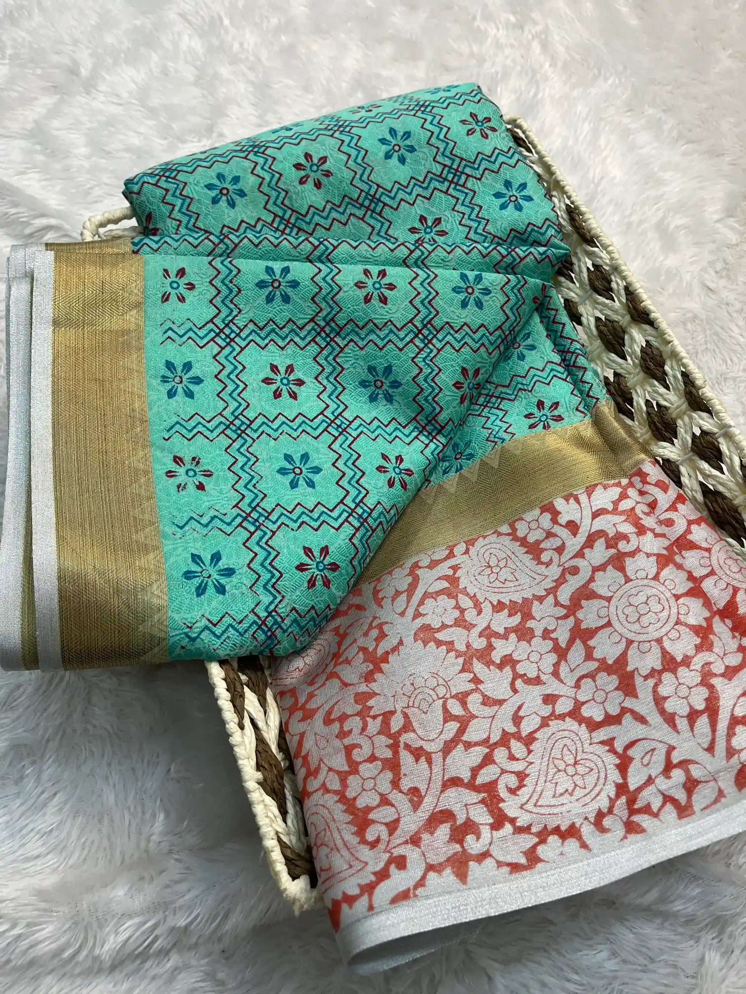 Eccentric Soft Silk Designer Printed Banarasi Saree