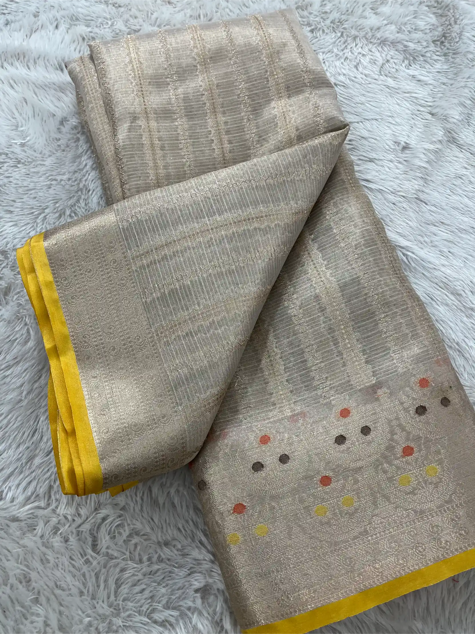 Eccentric Tissue Silk Meenakari Weave Banarasi Saree