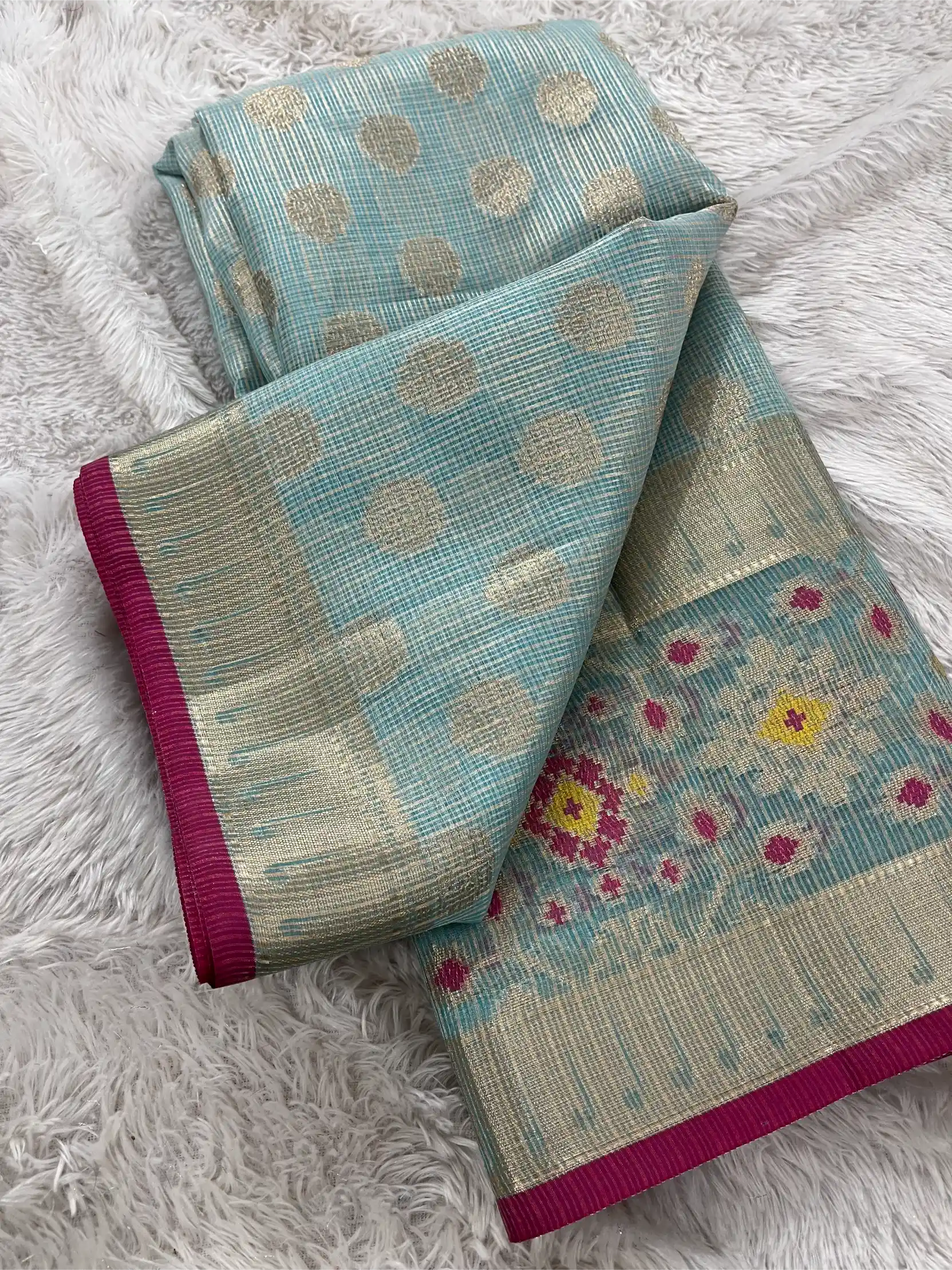 Eccentric Tissue Silk Meenakari Weave Banarasi Saree