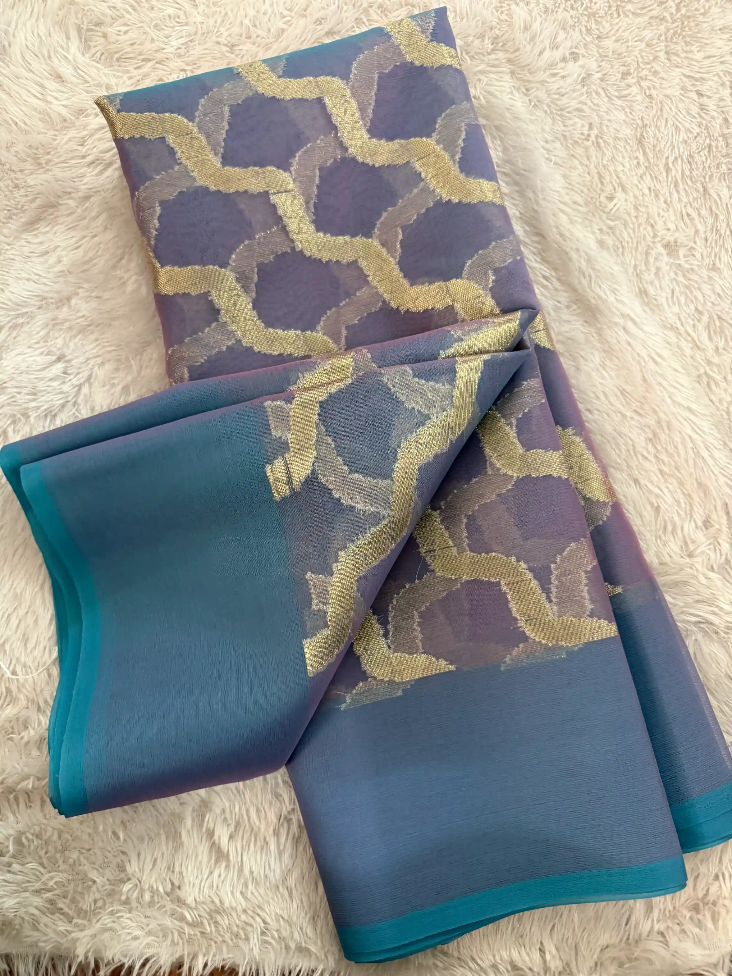 Eccentric Tissue Silk Meenakari Weave Banarasi Saree