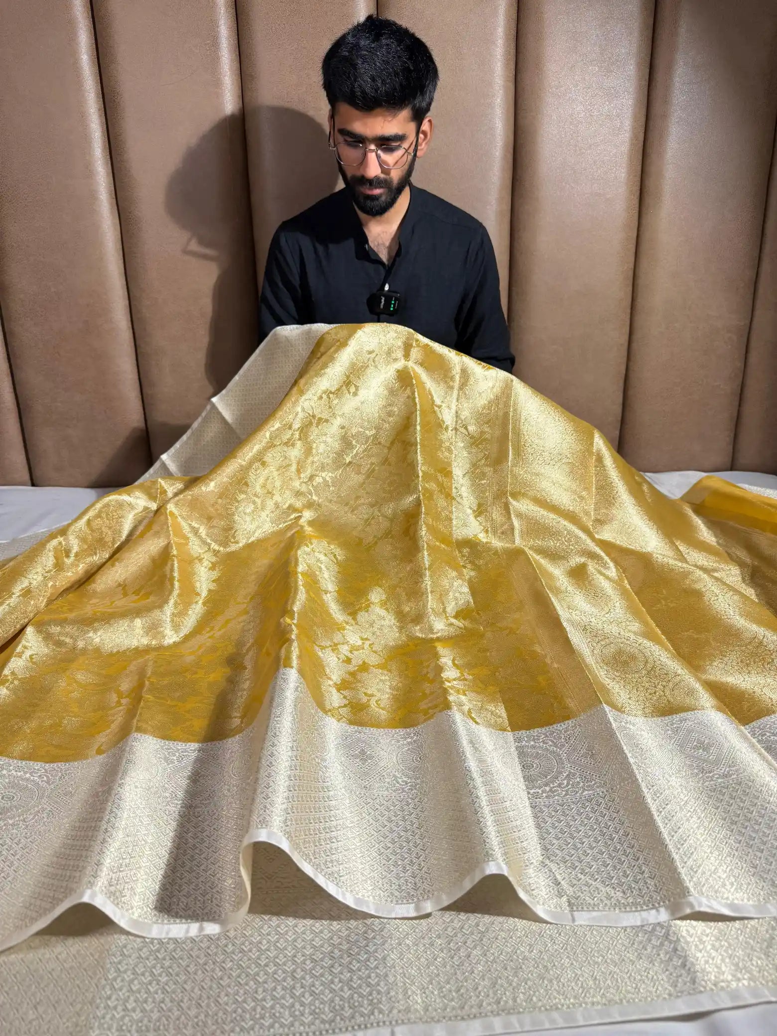 Embossed Floral Soft Tissue Silk Banarasi