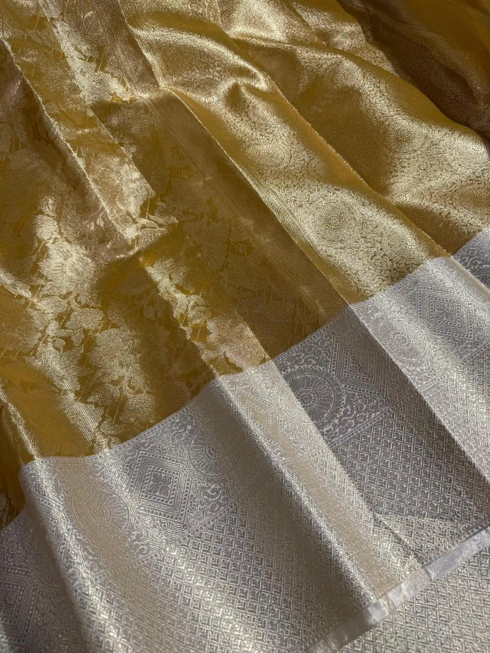 Embossed Floral Soft Tissue Silk Banarasi