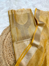 Exclusive Yellow Colour Tissue Silk Suit