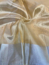 Golden Tissue Silk Rich Silver Zari Banarasi Saree