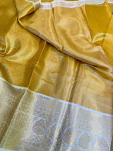 Golden Kanjeevaram Tissue Silk Bridal Saree