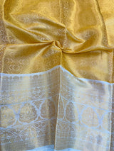 Golden Kanjeevaram Tissue Silk Bridal Saree