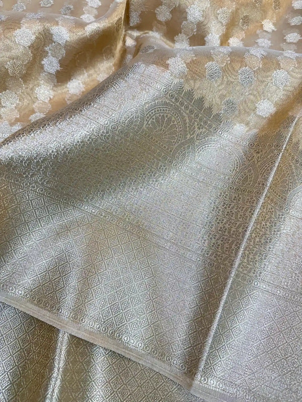 Golden Tissue Silk Buti Banarasi Saree