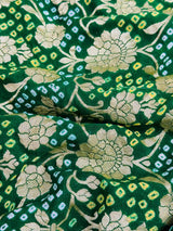 Green Bandejh Khaddi Georgette Banarasi Saree