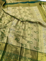 Green Kanjeevaram Tissue Silk Meenakari Banarasi Saree