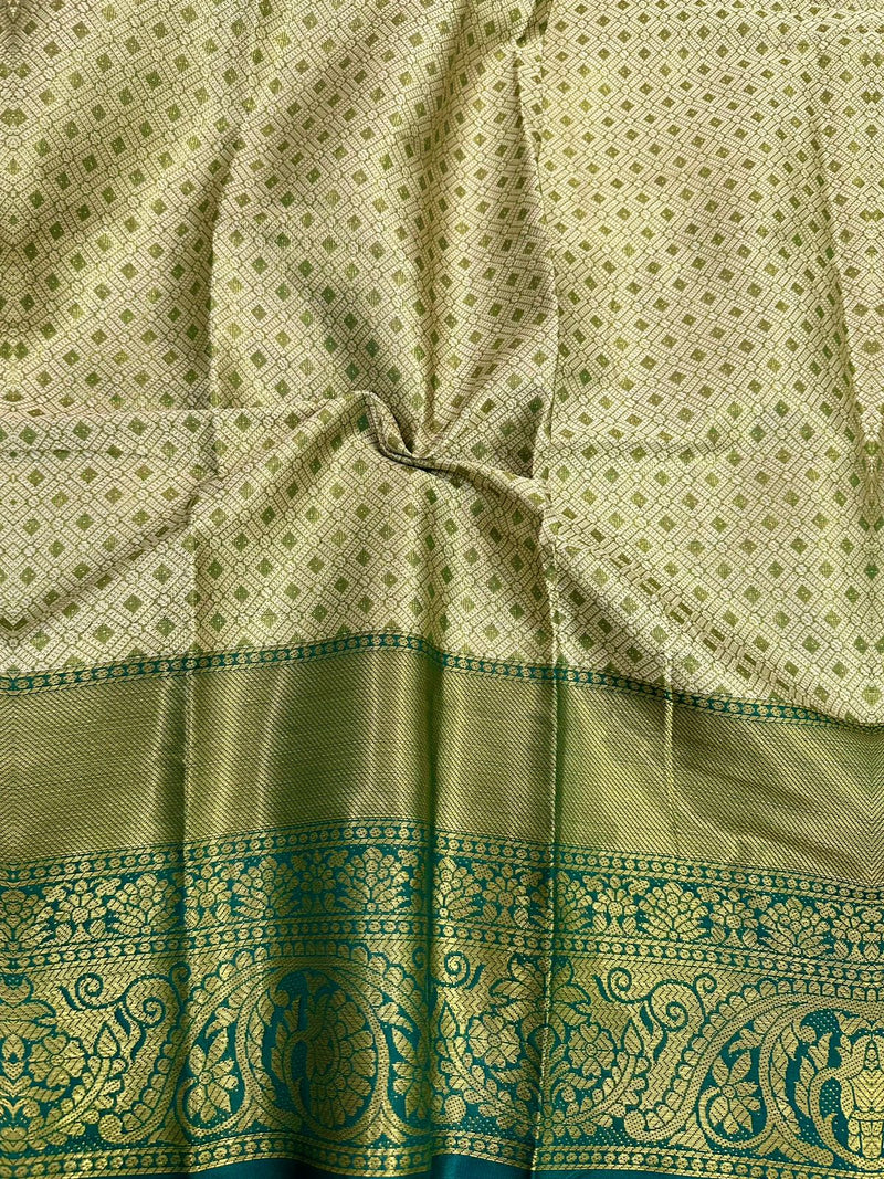 Green Kanjeevaram Tissue Silk Meenakari Banarasi Saree