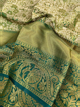 Green Kanjeevaram Tissue Silk Meenakari Banarasi Saree