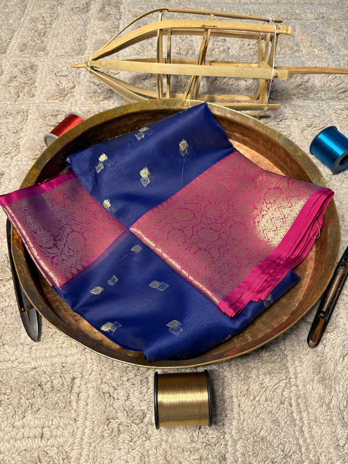 Eccentric zari weave Softsilk Banarasi Saree