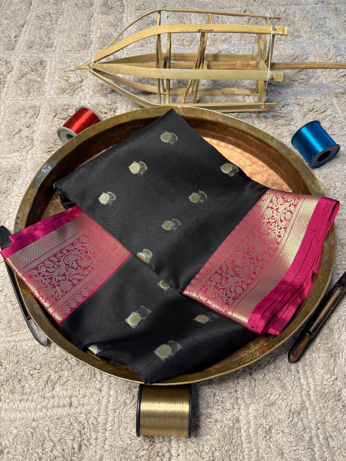 Eccentric zari weave Softsilk Banarasi Saree