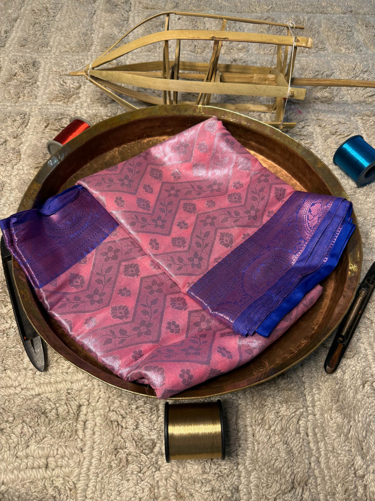 Eccentric zari weave Softsilk Banarasi Saree