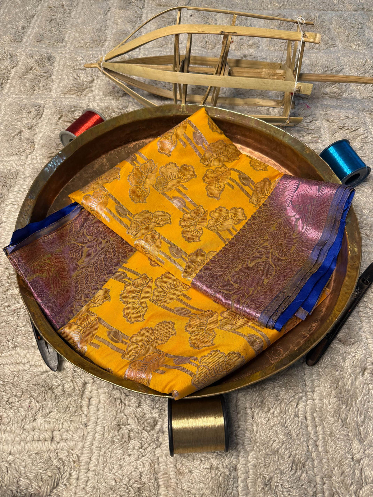 Eccentric zari weave Softsilk Banarasi Saree