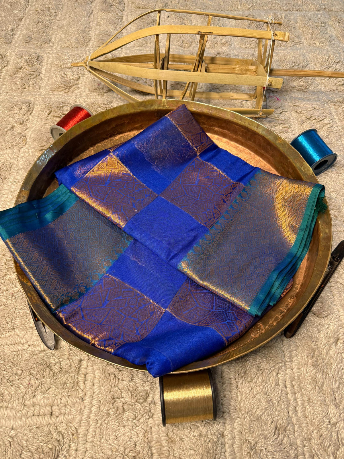 Eccentric zari weave Softsilk Banarasi Saree
