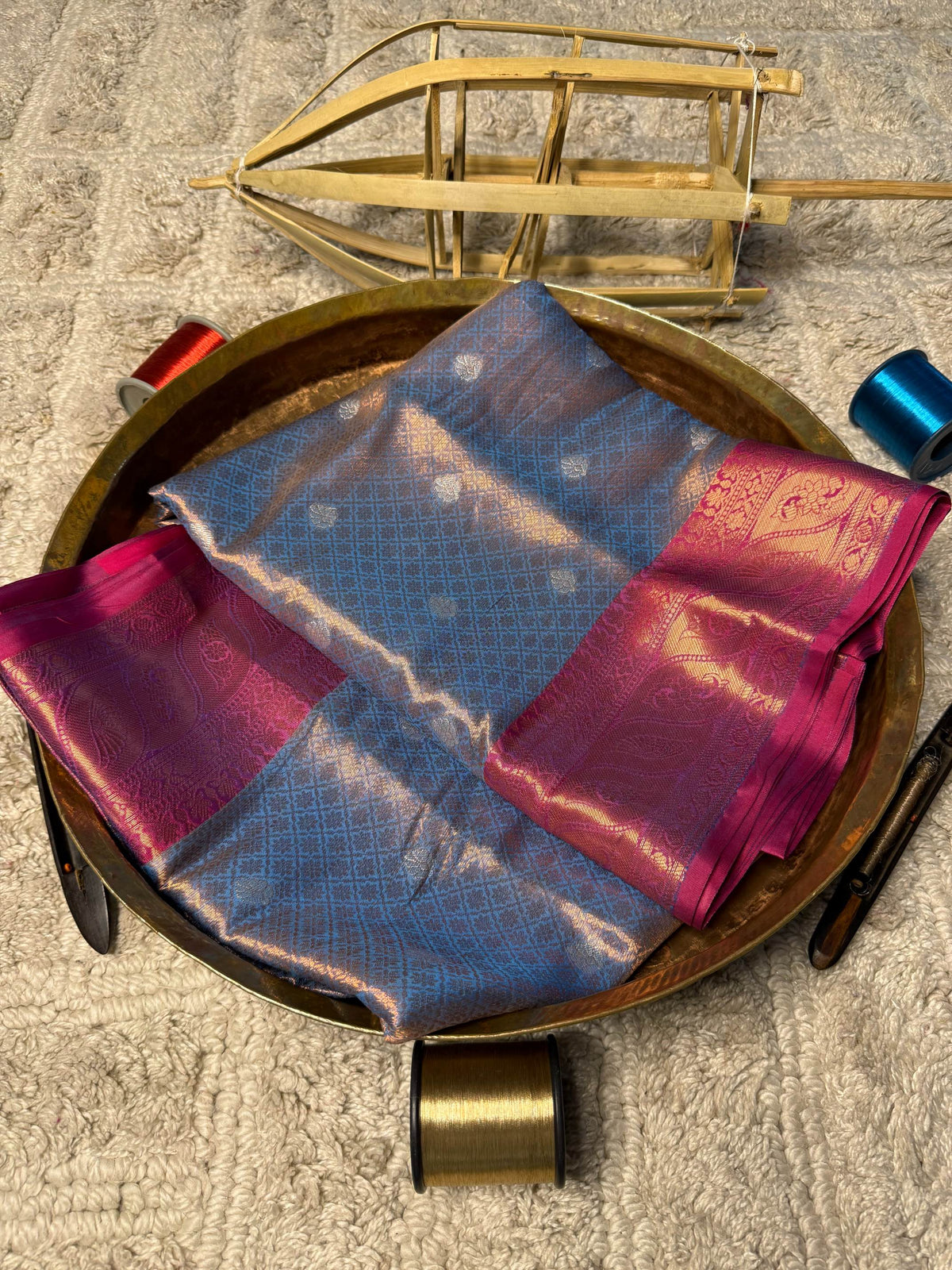 Eccentric zari weave Softsilk Banarasi Saree