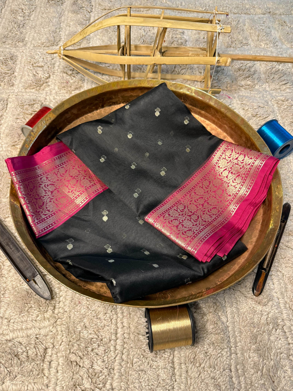 Eccentric zari weave Softsilk Banarasi Saree