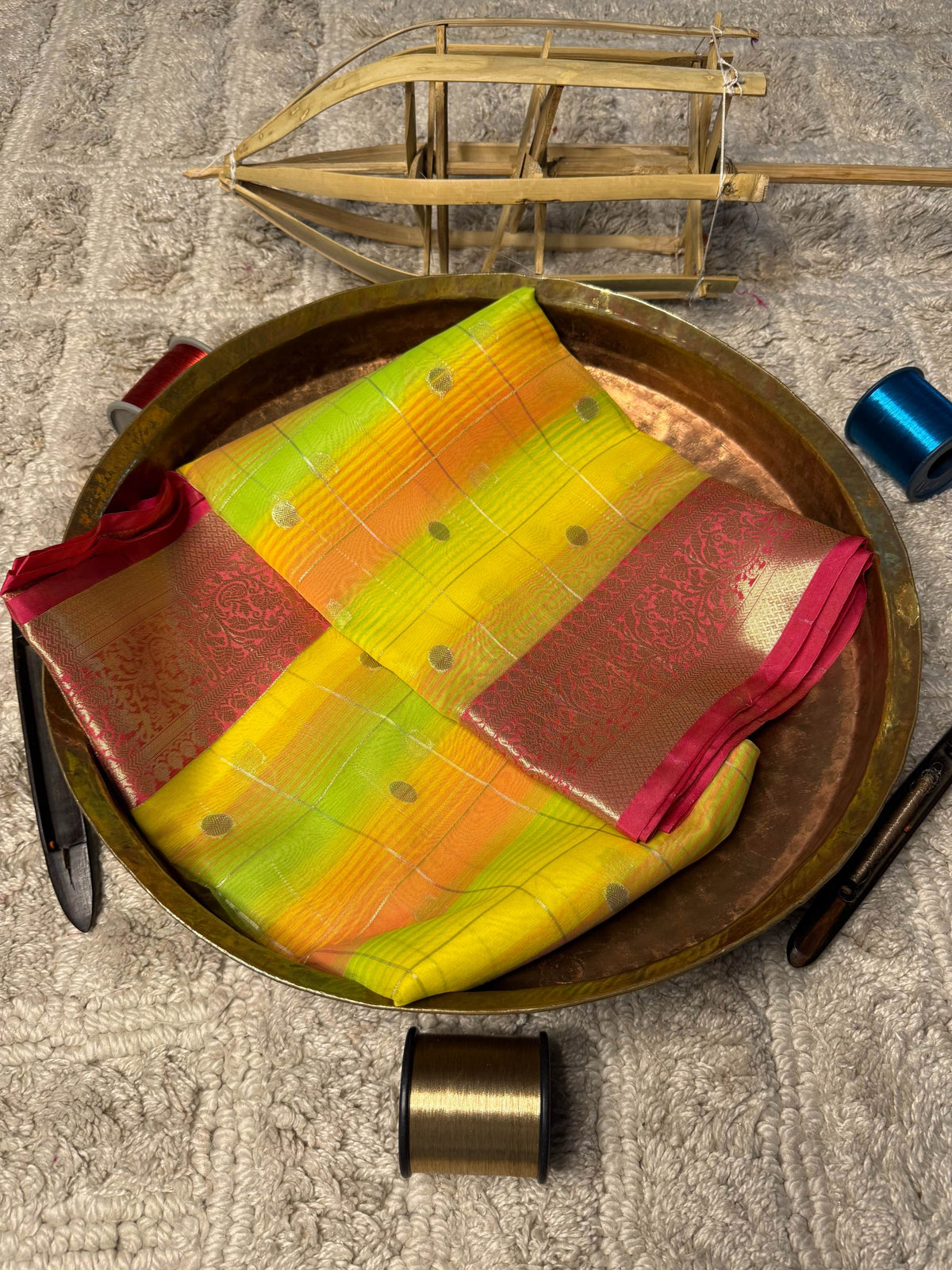 Eccentric zari weave Softsilk Banarasi Saree