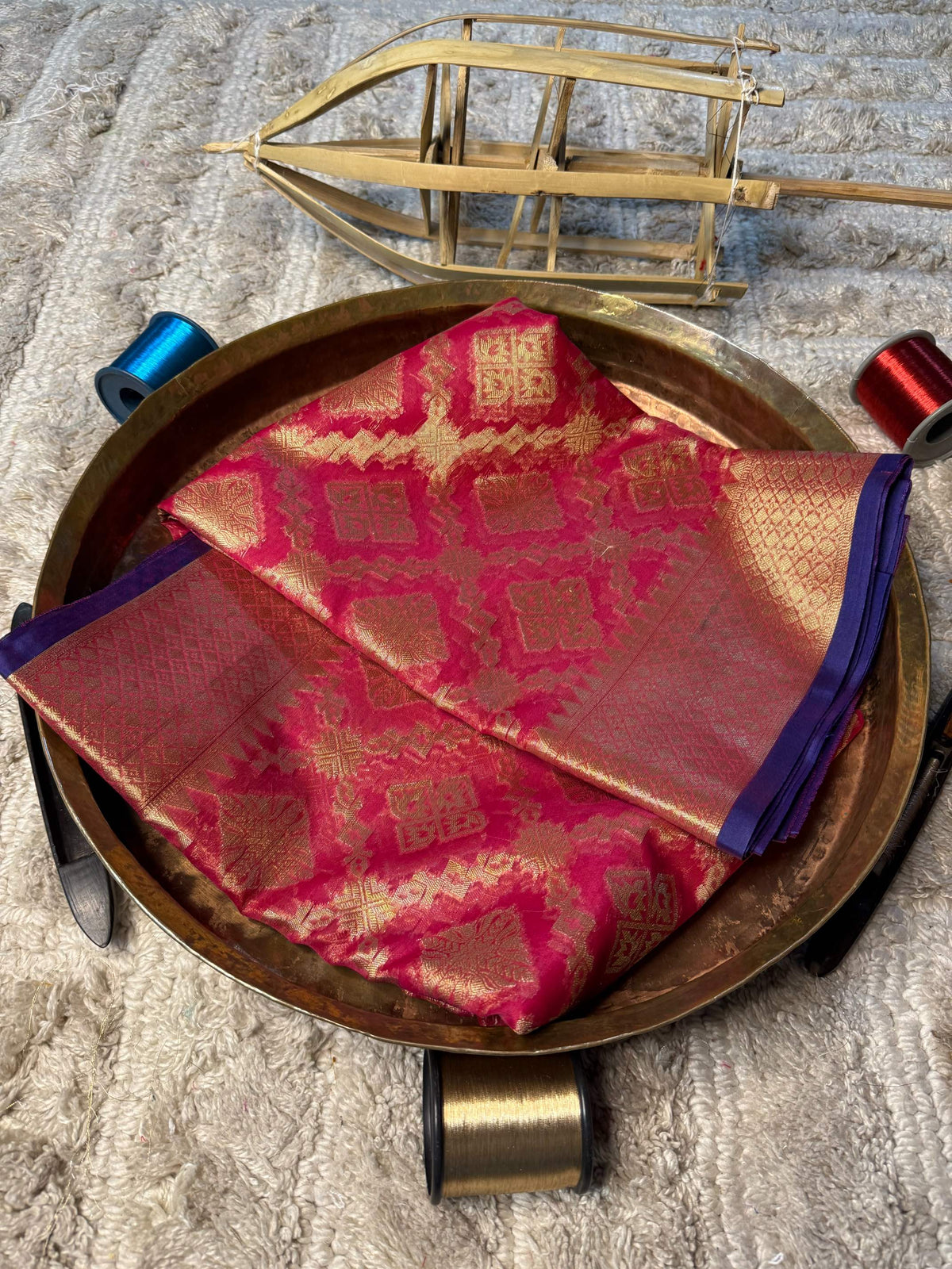 Eccentric zari weave Softsilk Banarasi Saree
