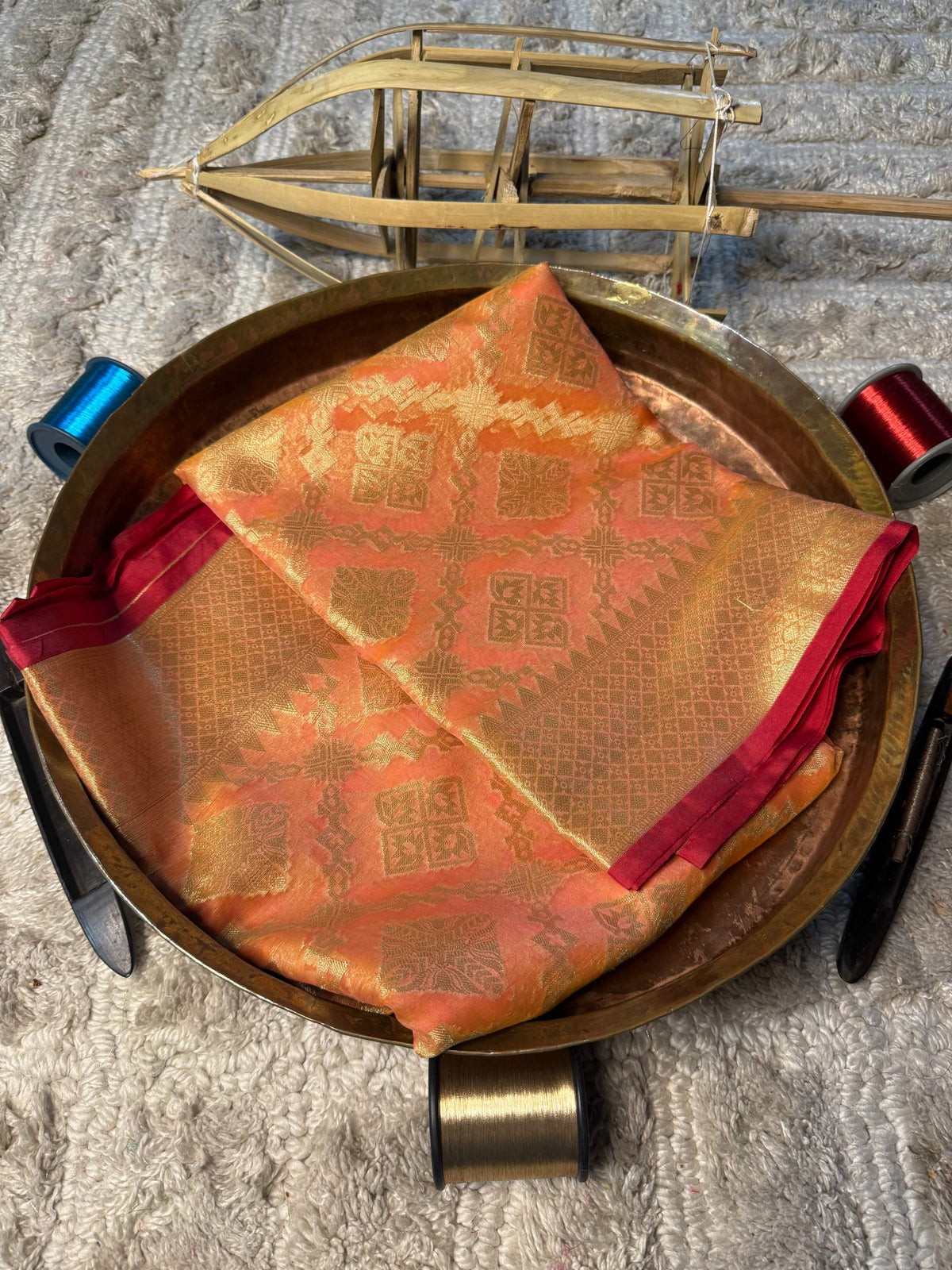 Eccentric zari weave Softsilk Banarasi Saree