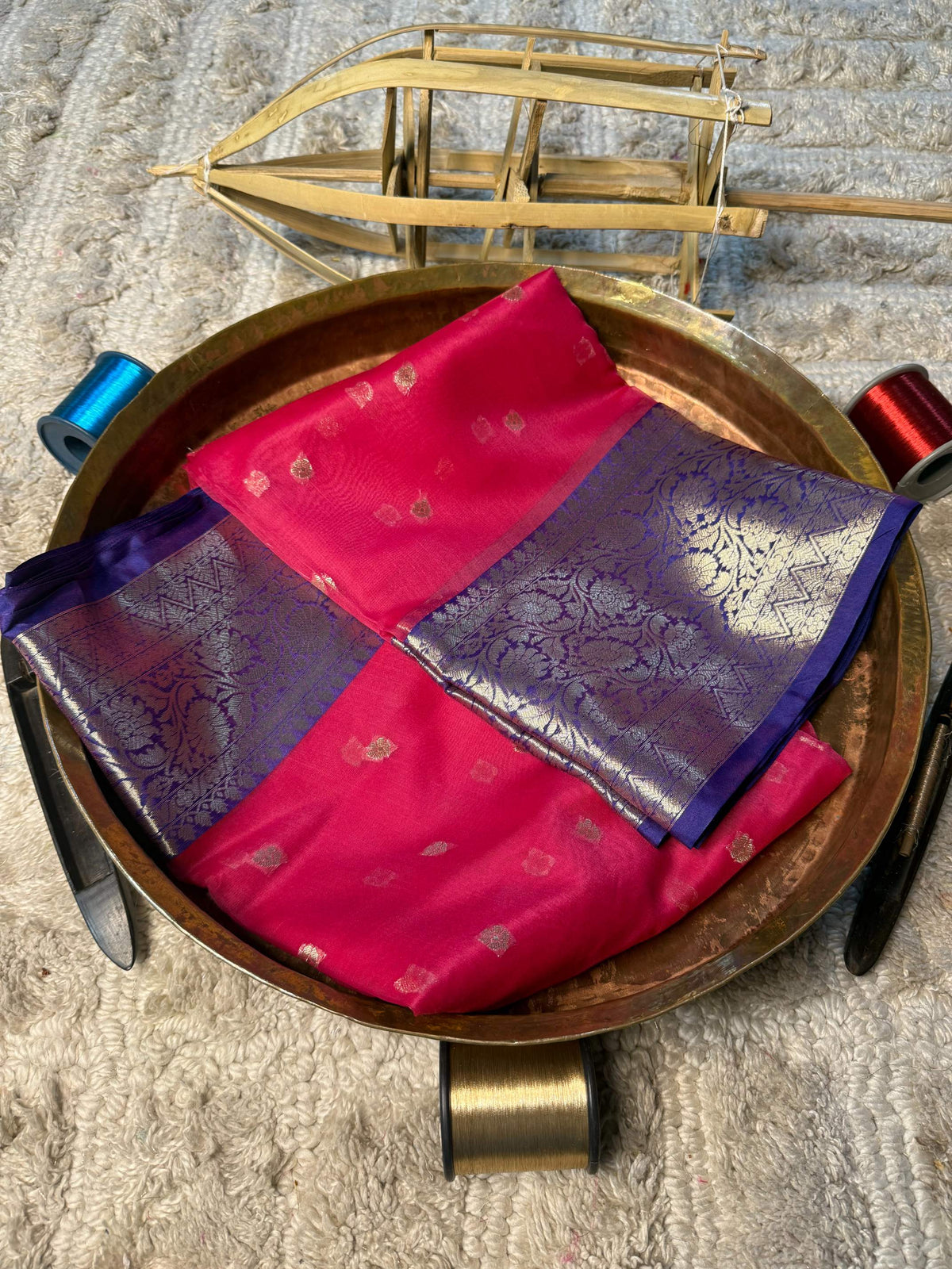 Eccentric zari weave Softsilk Banarasi Saree