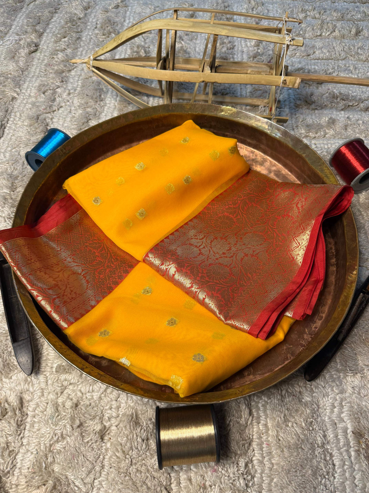 Eccentric zari weave Softsilk Banarasi Saree
