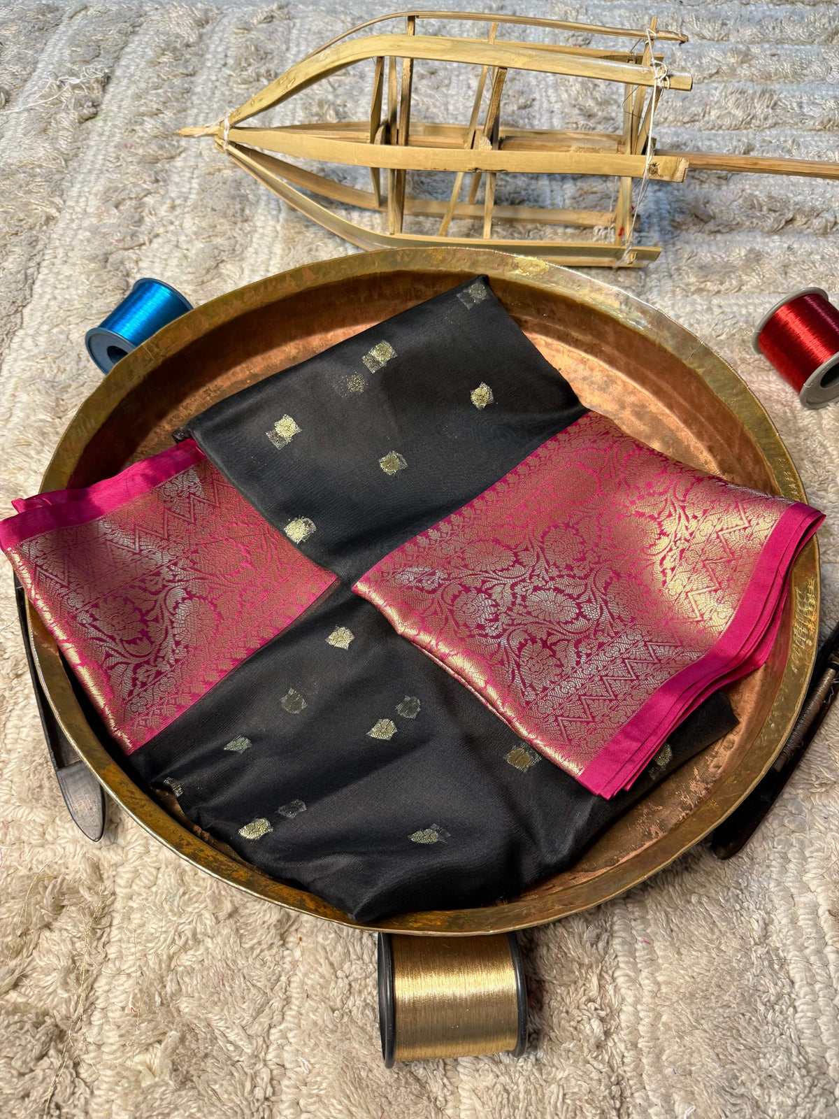 Eccentric zari weave Softsilk Banarasi Saree