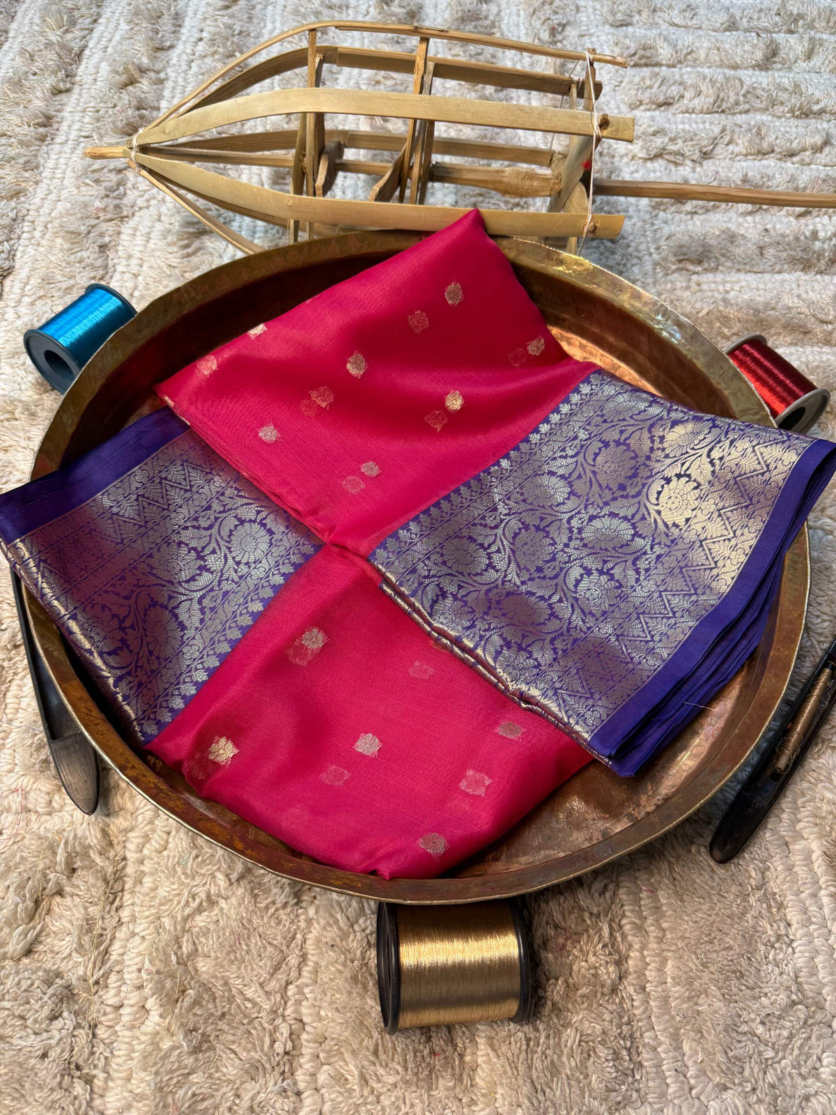 Eccentric zari weave Softsilk Banarasi Saree