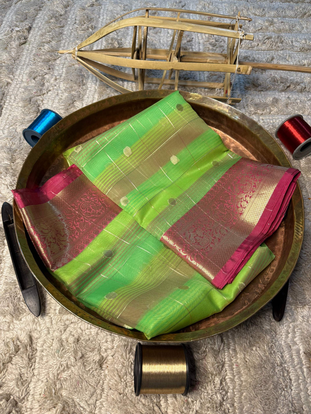 Eccentric zari weave Softsilk Banarasi Saree