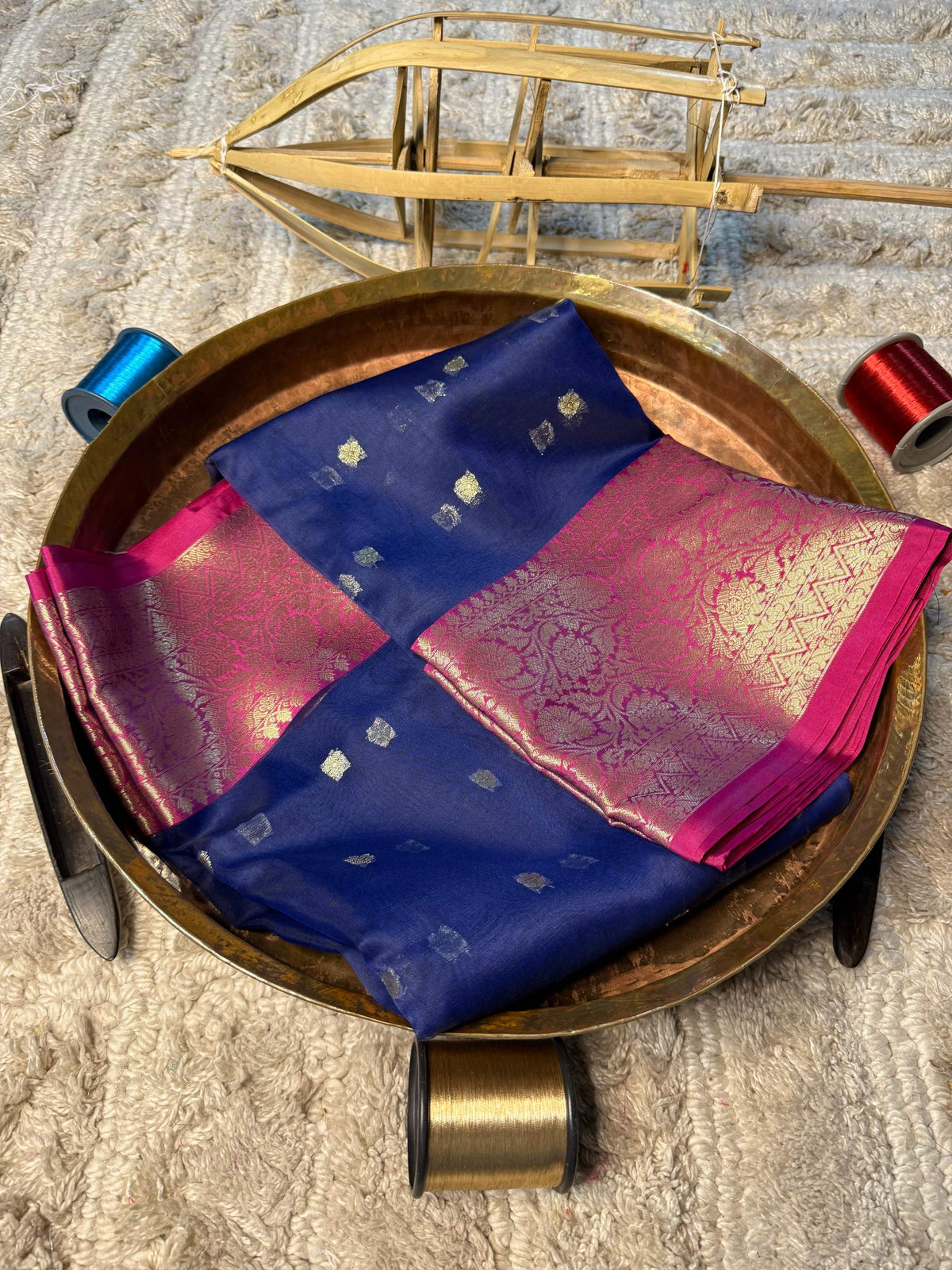 Eccentric zari weave Softsilk Banarasi Saree