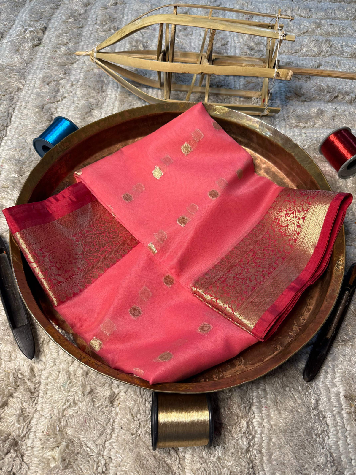 Eccentric zari weave Softsilk Banarasi Saree