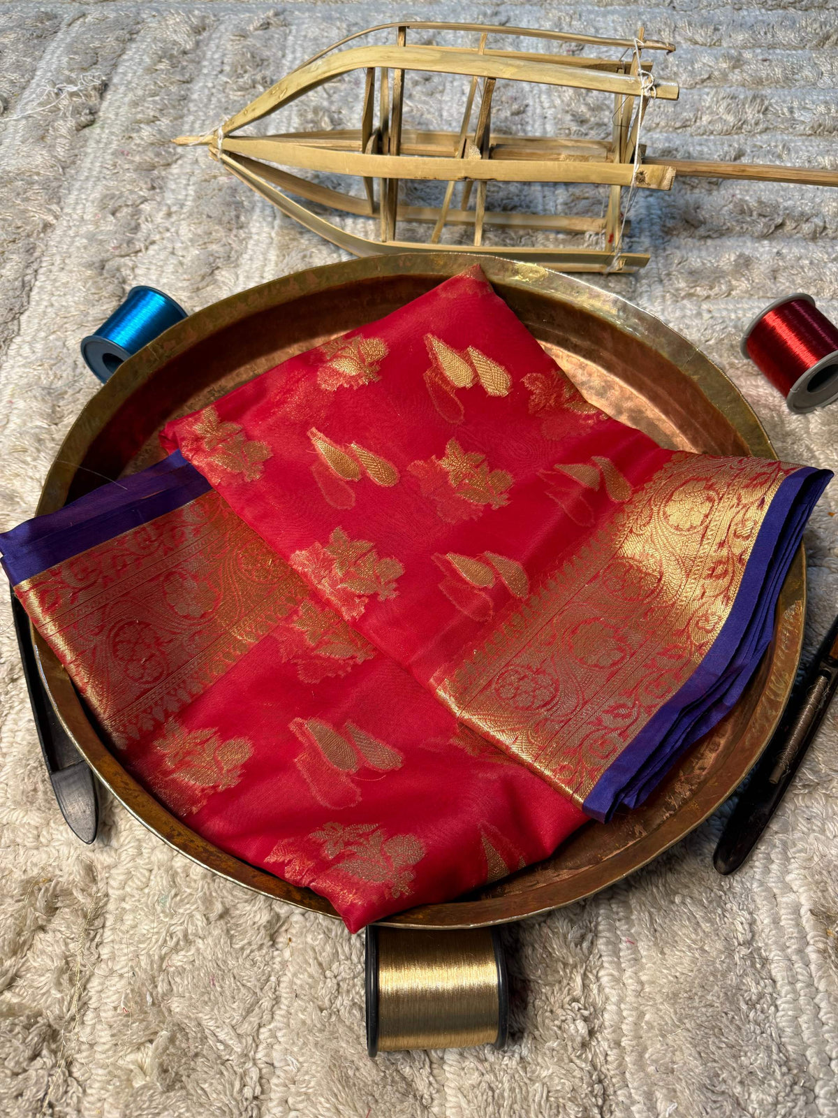 Eccentric zari weave Softsilk Banarasi Saree