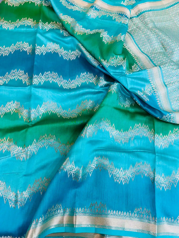 Handbrush Filled Pure Chiniya Silk Banarasi Saree