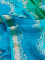 Handbrush Filled Pure Chiniya Silk Banarasi Saree