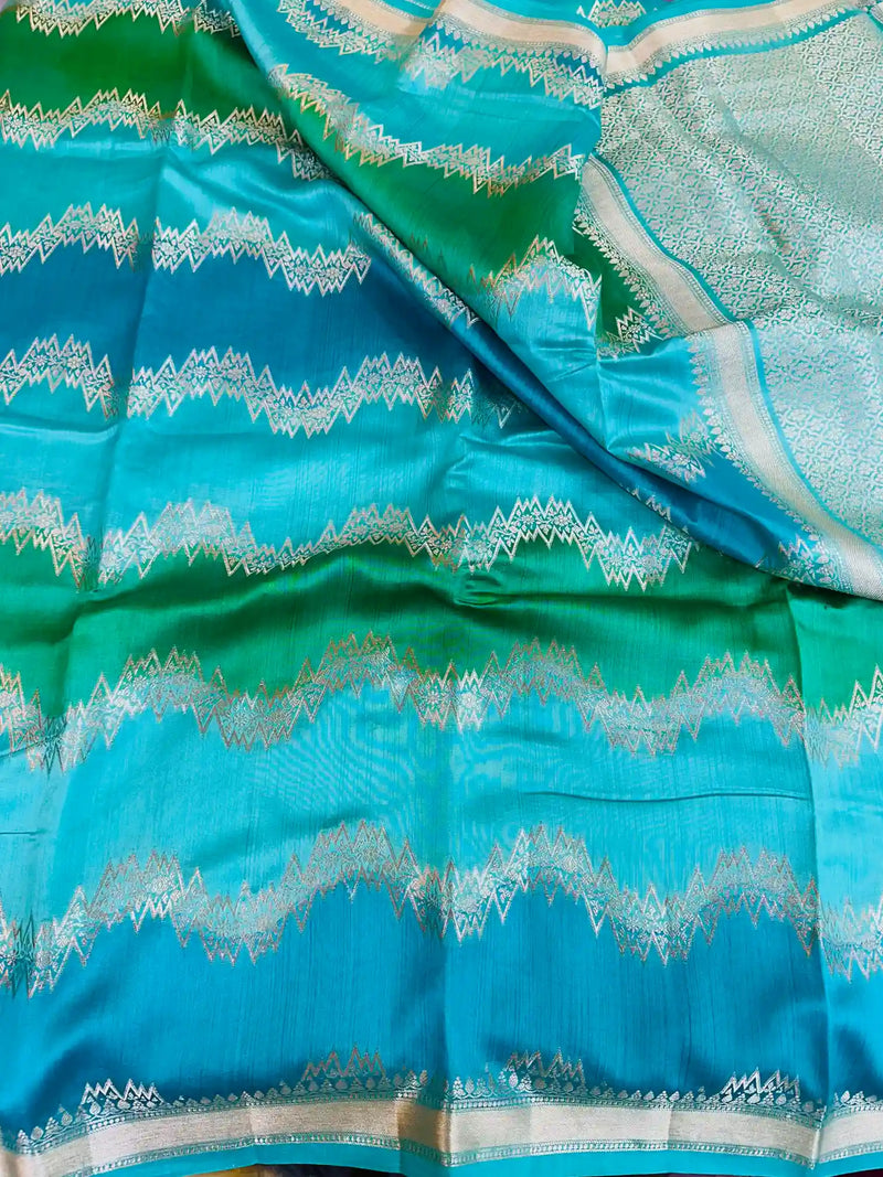 Handbrush Filled Pure Chiniya Silk Banarasi Saree