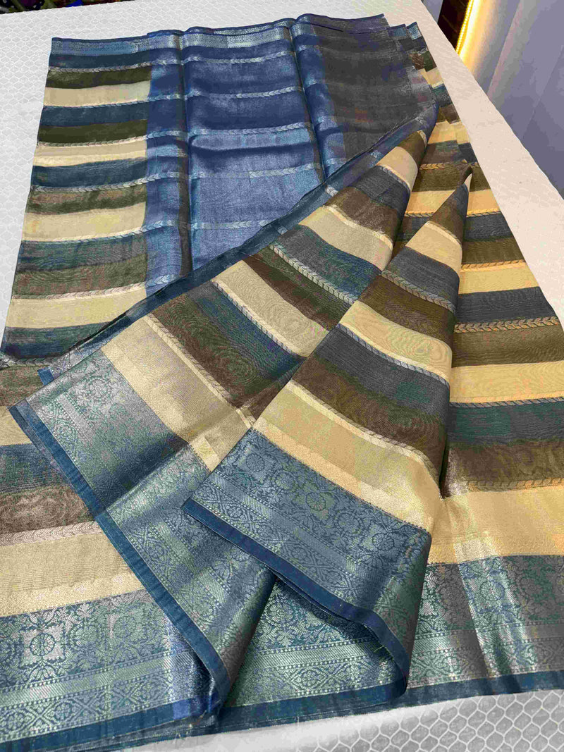 Handbrush Tissue Silk Saree