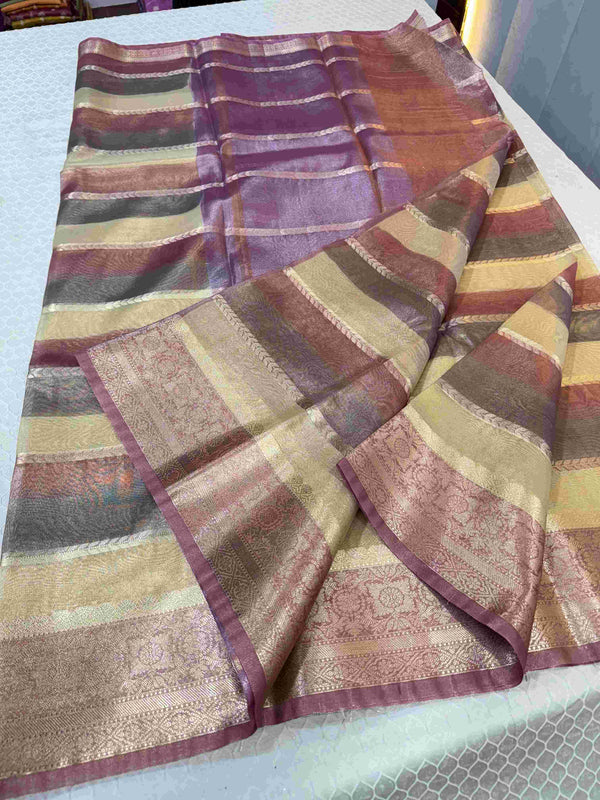 Handbrush Tissue Silk Saree