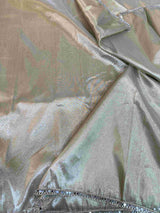 Heeramandi Glass Tissue Silk Lace Work Banarasi Saree
