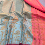 Blue Tissue Silk Saree